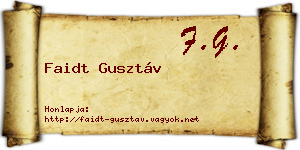 Faidt Gusztáv névjegykártya